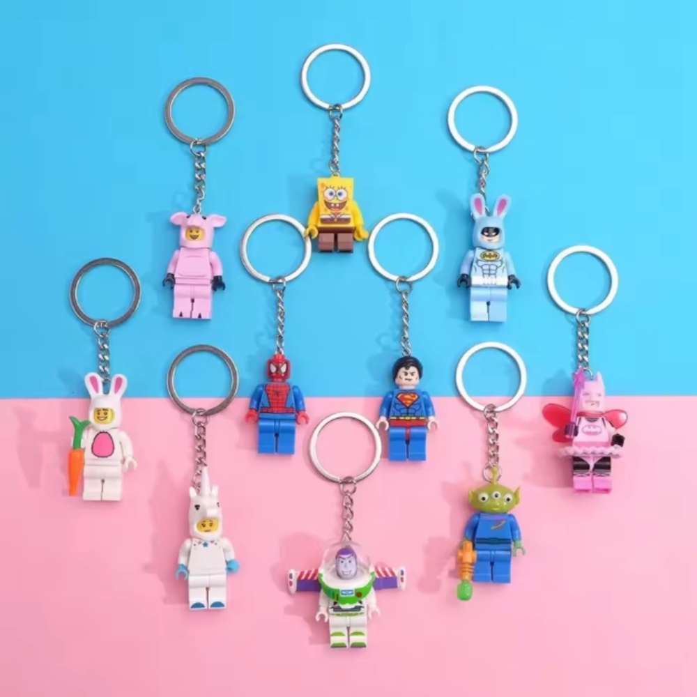 leg0 minifigures keychain/keyring figurine collectible b4tm4n av3ng3rs dc comics
